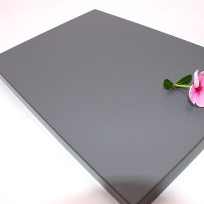 MPTGY08SM hot selling double side  matte grey PET mdf panels  for interior furniture and commercial furniture