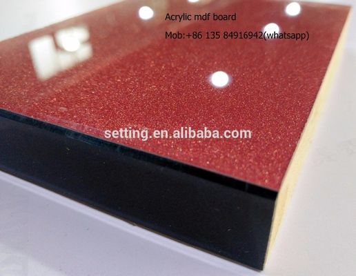 Semi-hardboards Fibreboard Type acrylic faced mdf in 4x8 ft 19mm
