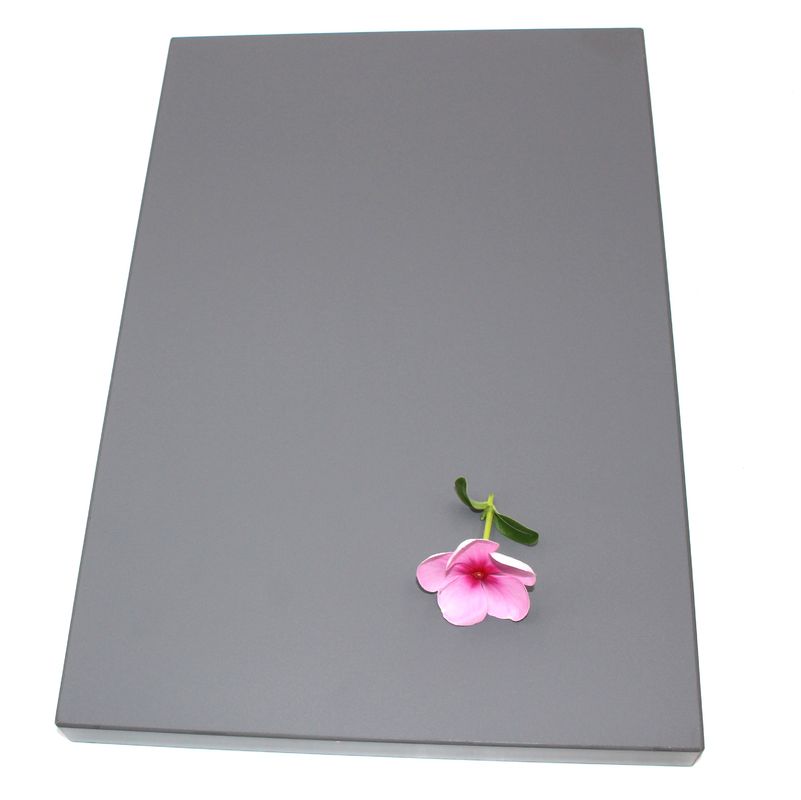 MPTGY08SM hot selling double side  matte grey PET mdf panels  for interior furniture and commercial furniture