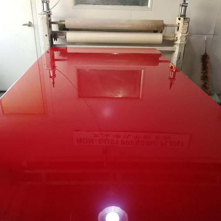 18mm high gloss kitchen cabinet mdf boards/acrylic mdf boards with red soildcolor